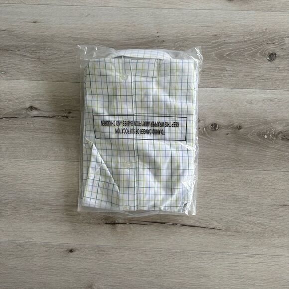 Peter‎ Christian Green County Tattersall Shirt Green M NWT IN PACKAGING - Picture 4 of 5